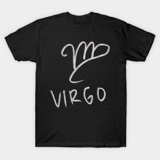 Hand Drawn Virgo Zodiac Signs T-Shirt